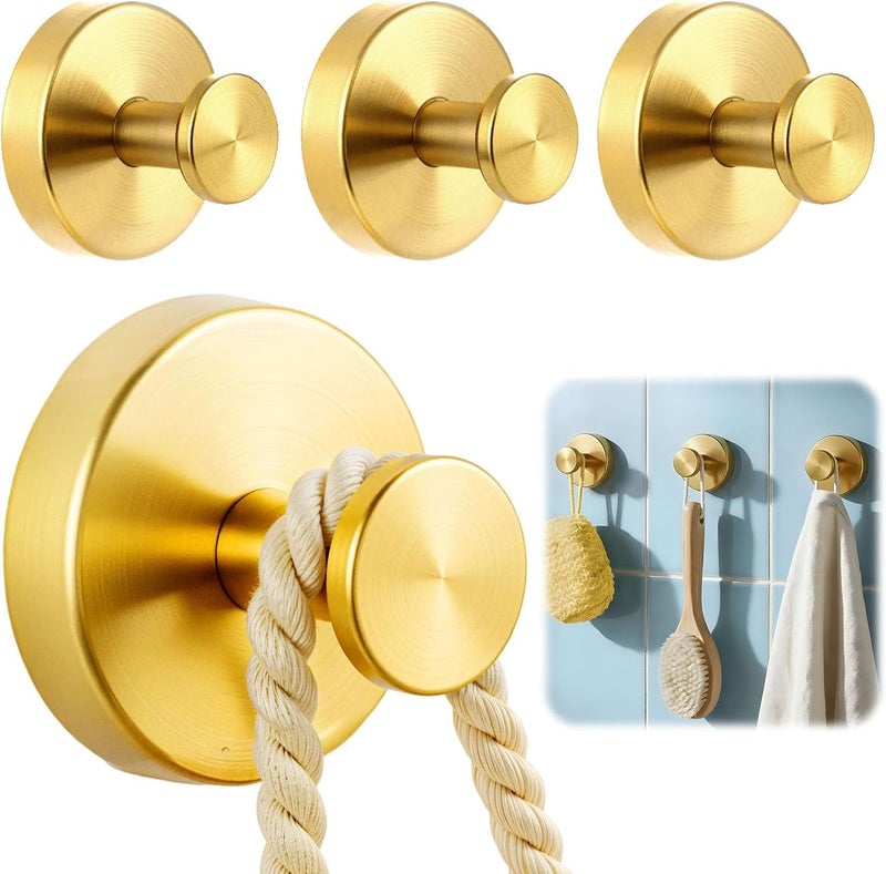 awrose 4 Packs Suction Cup Hooks for Shower, Heavy-Duty Wreath Hangers for Front Door, No Drill Glass Door Shower Suction Hooks No Damage for Walls Bathroom Kitchen Window Mirror Tile Towel Coat Robe Loofah - Image 1